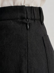 Vashuqi Black Color Trousers For Women And Girls