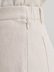 Vashuqi Beige Color Trousers For Women And Girls