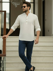 Mens Full Sleeve Casual Cotton Kurta
