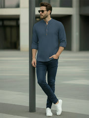 Mens Full Sleeve Casual Cotton Kurta