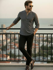 Mens Full Sleeve Casual Cotton Kurta