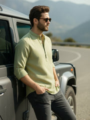 Mens Full Sleeve Casual Cotton Kurta