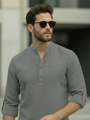 Mens Full Sleeve Casual Cotton Kurta