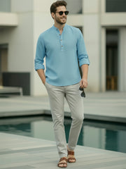 Mens Full Sleeve Casual Cotton Kurta