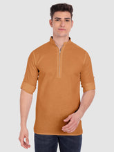 Mens Casual ZIP Style Full Sleeve Cotton Kurta