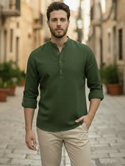 Mens Full Sleeve Casual Cotton Kurta