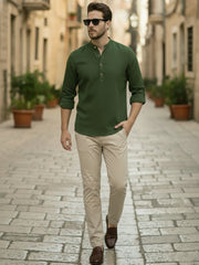 Mens Full Sleeve Casual Cotton Kurta