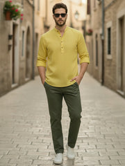 Mens Full Sleeve Casual Cotton Kurta