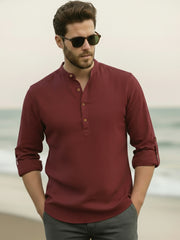 Mens Full Sleeve Casual Cotton Kurta