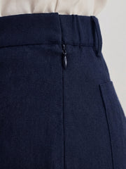 Vashuqi Navy Blue Color Trousers For Women And Girls