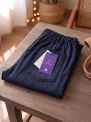 Vashuqi Navy Blue Color Trousers For Women And Girls