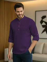 Mens Full Sleeve Casual Cotton Kurta