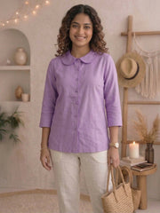Women shirt collar Regular Fit Shirts