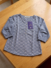Women’s Dark Grey Pure Cotton Printed Casual Kurti Top