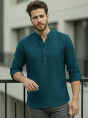 Mens Full Sleeve Casual Cotton Kurta