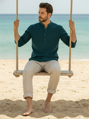 Mens Full Sleeve Casual Cotton Kurta