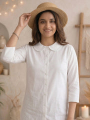 Women shirt collar Regular Fit Shirts
