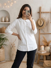 Women shirt collar Regular Fit Shirts
