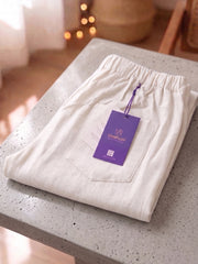 Vashuqi Cream Color Trousers For Women And Girls