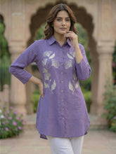 Women 3/4Th sleeve shirt collar Shirts