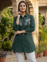 Women 3/4Th sleeve shirt collar Shirts