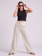 Vashuqi  Beige Color Trousers For Women And Girls