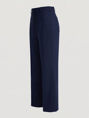 Vashuqi  Navy Blue Color Trousers For Women And Girls