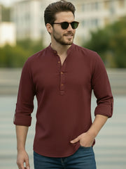 Mens Full Sleeve Casual Cotton Kurta