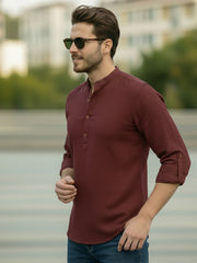 Mens Full Sleeve Casual Cotton Kurta