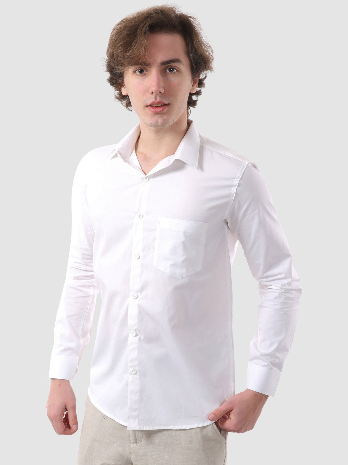 Mens Formal Full Sleeve Plain Shirt
